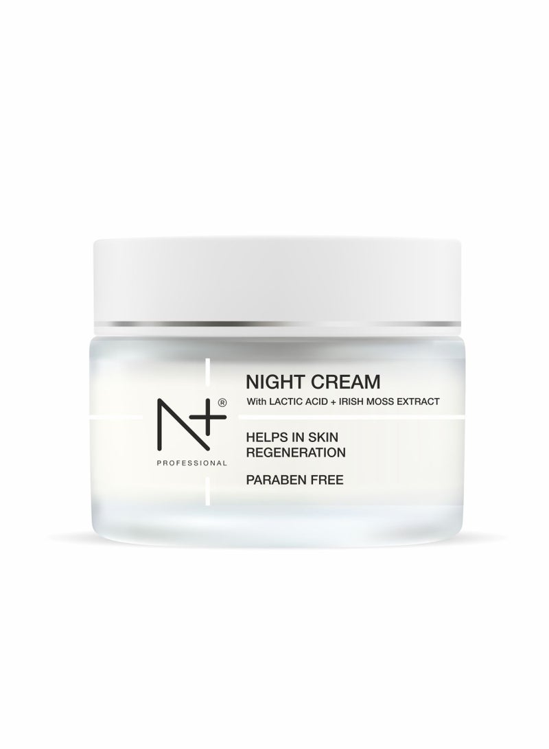 N Plus Professional Night Cream – Enriched with Lactic Acid, Irish Moss Extract & Cinnamon Extract, Soothes & Hydrates Skin Overnight, Promotes Skin Cell Renewal, 50ml - Image 2