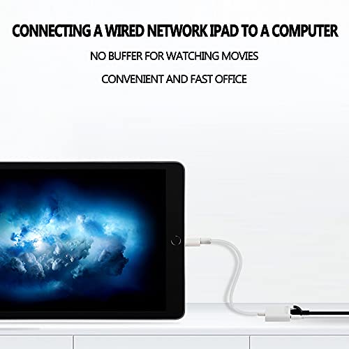 WORLDBOYU Lightning to RJ45 Ethernet LAN Network Adapter with Charge Port for Select iPhone,iPad Models 100Mbps Charging Plug and Play - Image 4