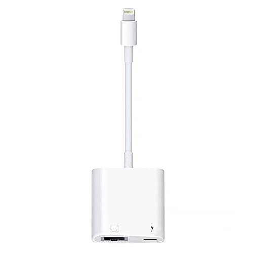 WORLDBOYU Lightning to RJ45 Ethernet LAN Network Adapter with Charge Port for Select iPhone,iPad Models 100Mbps Charging Plug and Play - Image 1