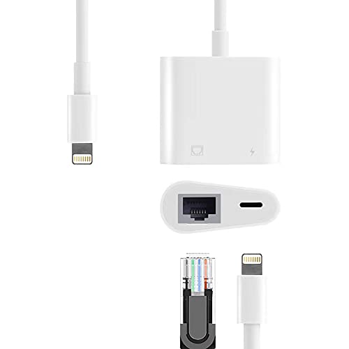 WORLDBOYU Lightning to RJ45 Ethernet LAN Network Adapter with Charge Port for Select iPhone,iPad Models 100Mbps Charging Plug and Play - Image 3