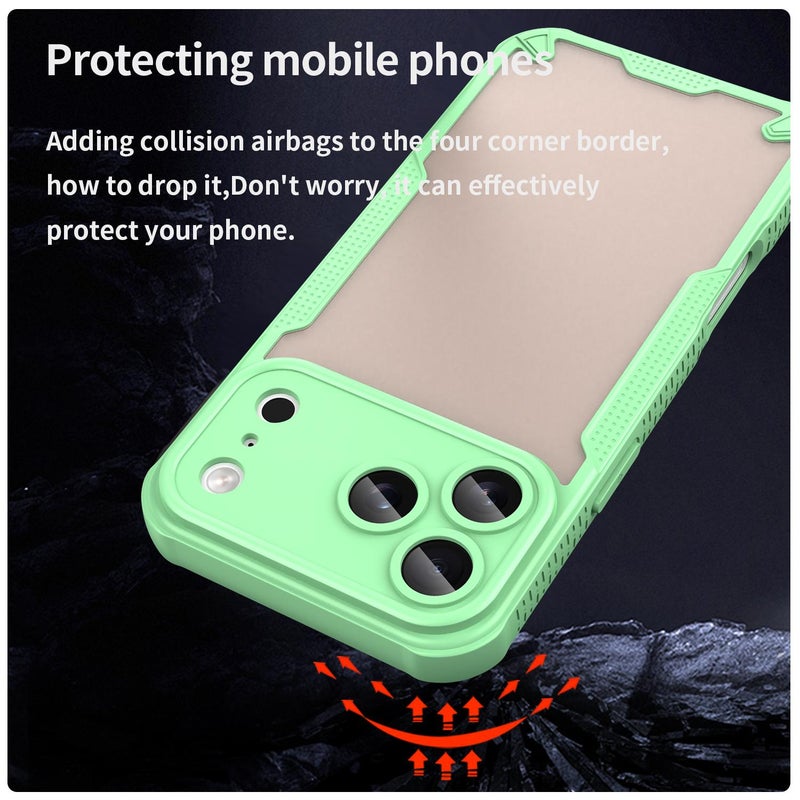 إيروريكس جراب هاتف Armor Glaze PC Hybrid TPU لهاتف iPhone 17 Pro Max (أخضر) - Image 4