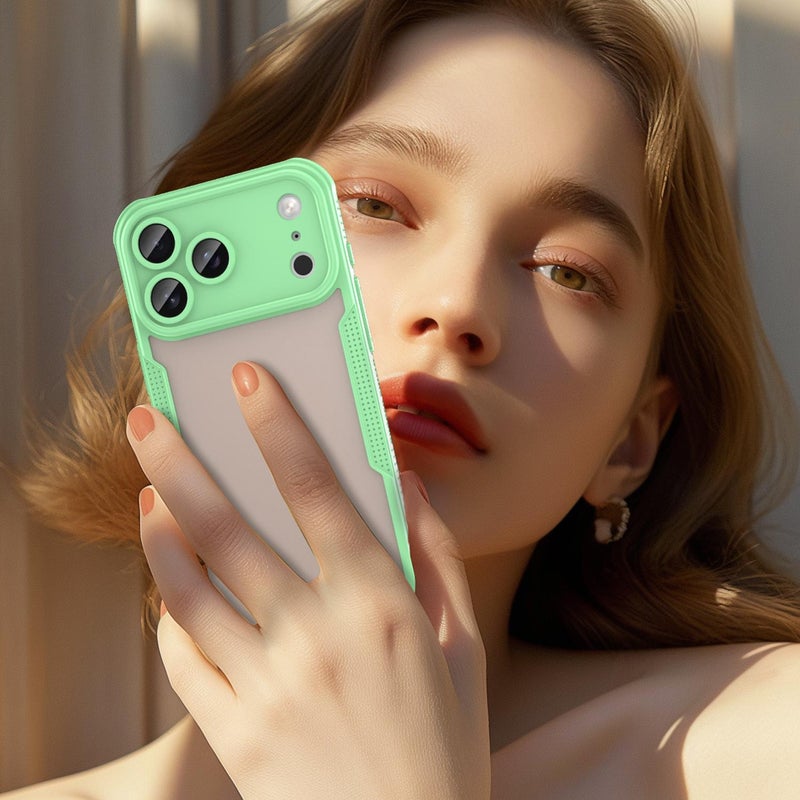 إيروريكس جراب هاتف Armor Glaze PC Hybrid TPU لهاتف iPhone 17 Pro Max (أخضر) - Image 3