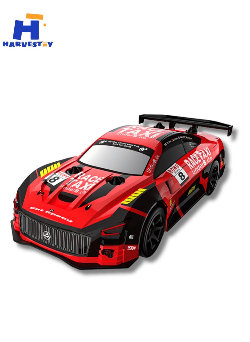 Harvestoy 1:20 Scale Drift Car Car 2.4GHz Race Car Gift for Boys Girls Kids with Colorful LED Light  - Image 1