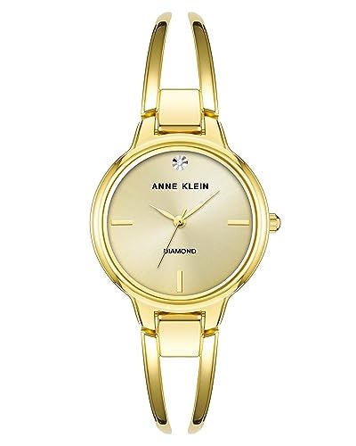 Anne Klein Womens Genuine Diamond Dial Bangle Watch - Image 1