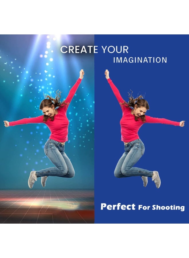 خلفية شاشة بيضاء احترافية مقاس 5 × 3 أمتار لخلفية التصوير الفوتوغرافي، شاشة بيضاء كبيرة لالتقاط الصور وبث مؤتمرات الفيديو المباشرة للألعاب (خلفية بيضاء مقاس 9 × 16 قدمًا) - أزرق - Image 5