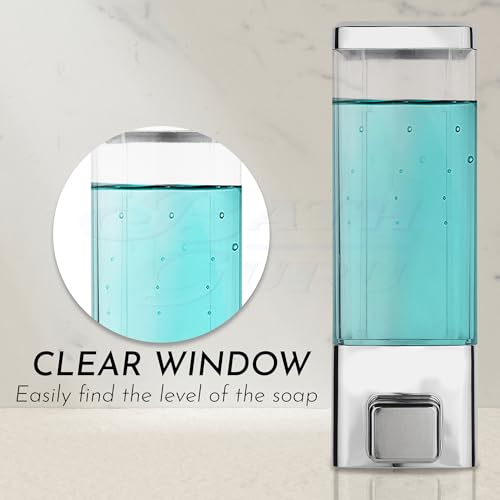 BATH GURU Bath Craft by BATH GURU Wall Mounted Liquid Soap Dispenser for Wash Basin, 350 ml, ABS Plastic, Black, for Bathroom and Kitchen Sink - Image 3