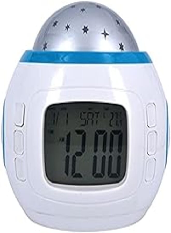 Music Starry Sky Projection Color Change Star Sky Digital Projection Alarm Clock Backlight Music Projector