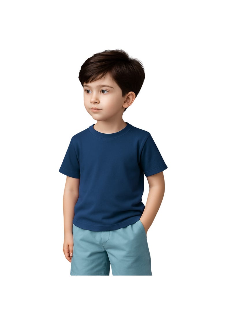 Printshop4me Kids Round Neck boys T Shirt 170 GSM Pure Cotton Basic Colors - Image 2