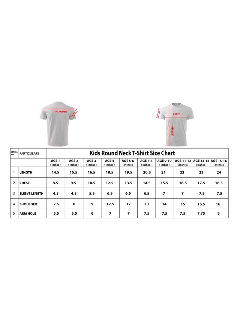 PRINTSHOP4ME Printshop4me Kids Round Neck boys T Shirt 170 GSM Pure Cotton Basic Colors  - Image 5