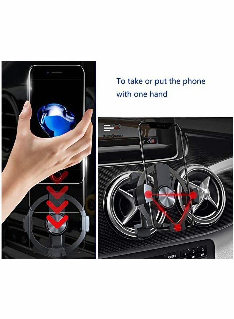 Y&D Mobile Phone Holder for Round Ventilation Holes, Mercedes Benz, audi-a1FIAT 500, ibiza Renault Car Protection Against Samsung Galaxy Huawei - Image 2