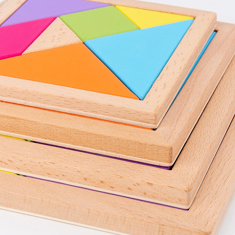 Wooden Beech Jigsaw Puzzle Teaching Aids Early Education Toys Baby Children 1~3 Years Old Educational Development Intelligence Puzzle Puzzle Puzzle - Image 5