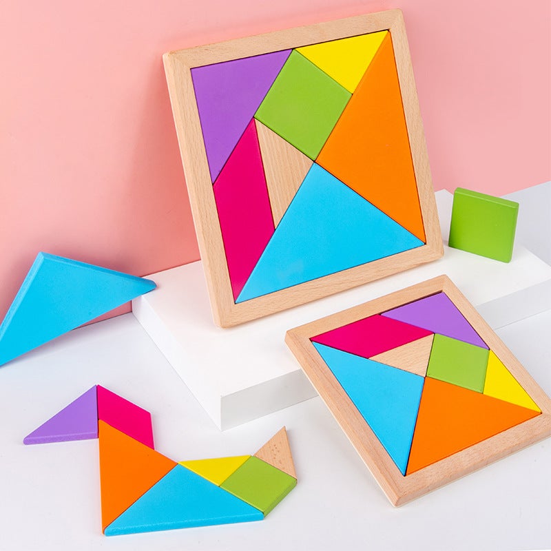 Wooden Beech Jigsaw Puzzle Teaching Aids Early Education Toys Baby Children 1~3 Years Old Educational Development Intelligence Puzzle Puzzle Puzzle - Image 3