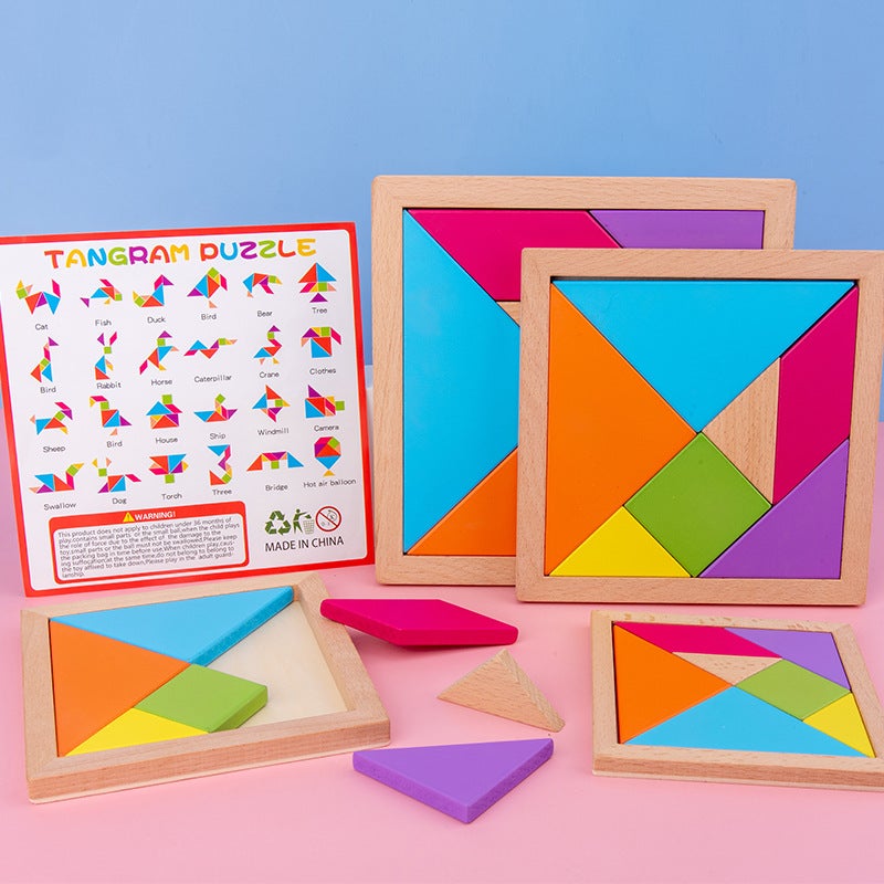 Wooden Beech Jigsaw Puzzle Teaching Aids Early Education Toys Baby Children 1~3 Years Old Educational Development Intelligence Puzzle Puzzle Puzzle - Image 2