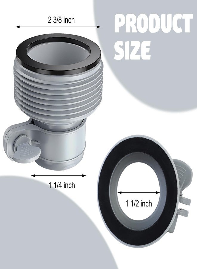 Fairooth 4 Pack Pool Hose Adapter Type B Hose Adapters Pool Hose Connector B Kit Hose Conversion Connector for Intex Filter Pumps 1.5 Inch Hoses Saltwater System Above Ground Swimming Pool Accessories - Image 2