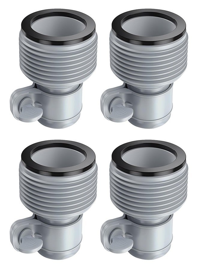 Fairooth 4 Pack Pool Hose Adapter Type B Hose Adapters Pool Hose Connector B Kit Hose Conversion Connector for Intex Filter Pumps 1.5 Inch Hoses Saltwater System Above Ground Swimming Pool Accessories - Image 1