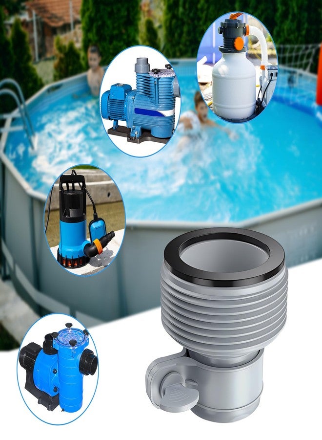 Fairooth 4 Pack Pool Hose Adapter Type B Hose Adapters Pool Hose Connector B Kit Hose Conversion Connector for Intex Filter Pumps 1.5 Inch Hoses Saltwater System Above Ground Swimming Pool Accessories - Image 4
