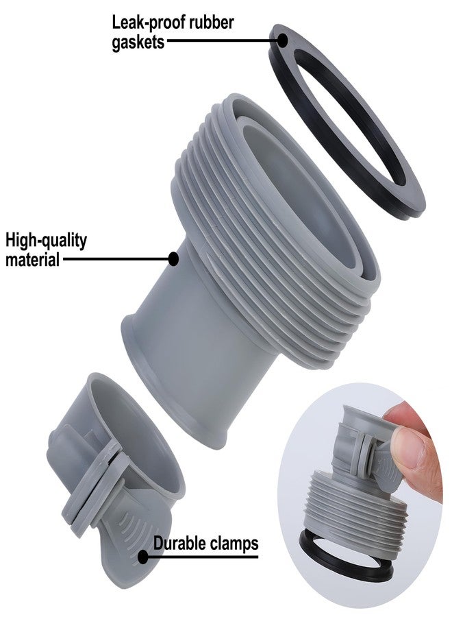 Fairooth 4 Pack Pool Hose Adapter Type B Hose Adapters Pool Hose Connector B Kit Hose Conversion Connector for Intex Filter Pumps 1.5 Inch Hoses Saltwater System Above Ground Swimming Pool Accessories - Image 3
