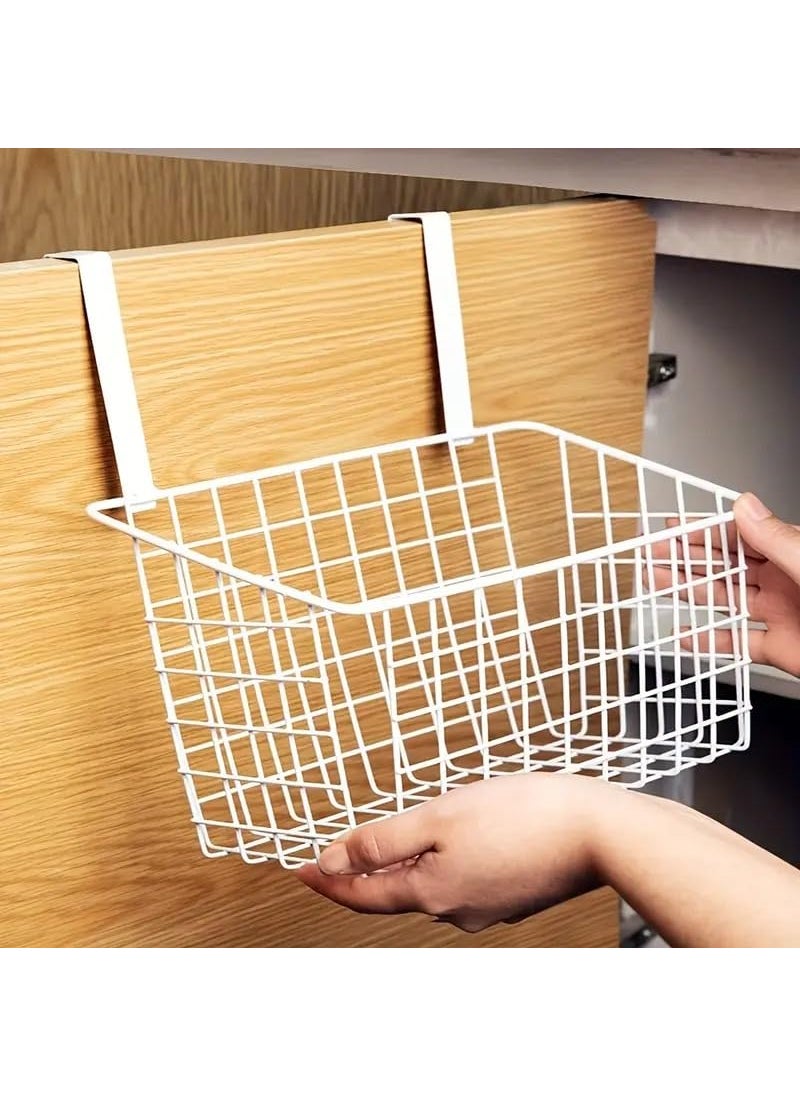 Styleys Styleys Iron Multifunctional Kitchen Storage Rack (S11102, White, H 28 x L 26 x W 14.5 cm, Hanging Shelves)  - Image 5