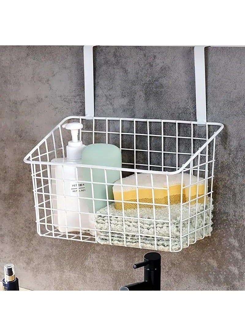 Styleys Styleys Iron Multifunctional Kitchen Storage Rack (S11102, White, H 28 x L 26 x W 14.5 cm, Hanging Shelves)  - Image 4