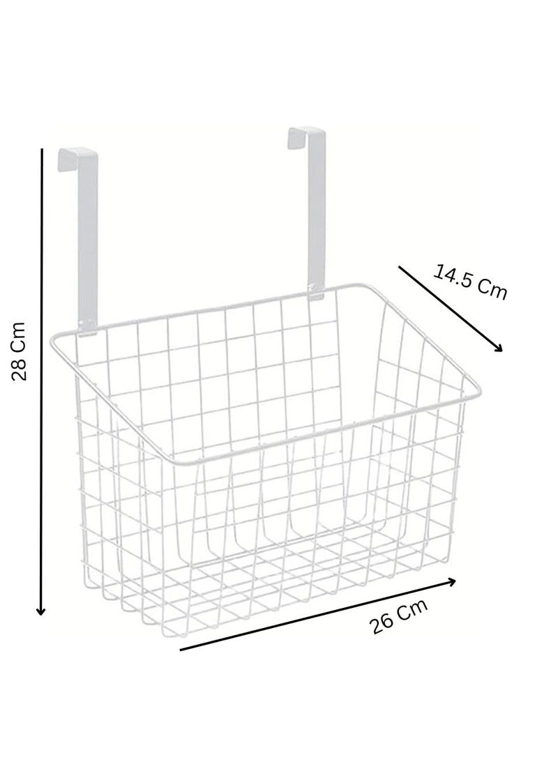 Styleys Styleys Iron Multifunctional Kitchen Storage Rack (S11102, White, H 28 x L 26 x W 14.5 cm, Hanging Shelves)  - Image 3