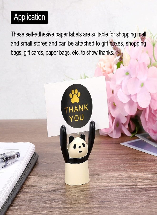MECCANIXITY 1 Roll Paw Print Thank You Labels 1.5 Inch Adhesive Gold Dog Paw Tags for Greeting Card, DIY, Business, 500 Count/Roll - Image 5