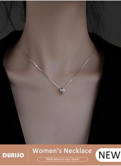 DUNISO 925 Pure Silver Necklace, Fashion Dainty Necklace, Jewelry Hypoallergenic Necklace,  Ideal Gift for Women, Girls, Valentines, Mother's Day, Birthday Gifts  - Image 1