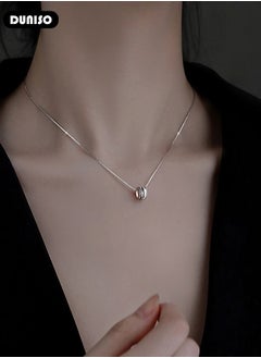 DUNISO 925 Pure Silver Necklace, Fashion Dainty Necklace, Jewelry Hypoallergenic Necklace,  Ideal Gift for Women, Girls, Valentines, Mother's Day, Birthday Gifts  - Image 3