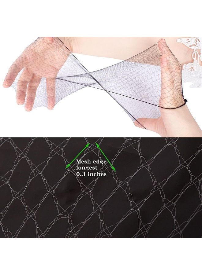 Askuang 20PCS of Black Hair Net Invisible Elastic Edge Mesh Stretchable Hair Nets for Women Sleeping Ballet Bun Food Service Individual Package Hairnet 20" (50 cm) - Image 4
