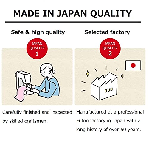 EMOOR Zip Cover for Japanese Futon Mattress PRESSO Twin/Twin XL Made in Japan 100% Cotton (Gray), Zipper-Closure Tatami Floor Sleeping Mat Protector - Image 4