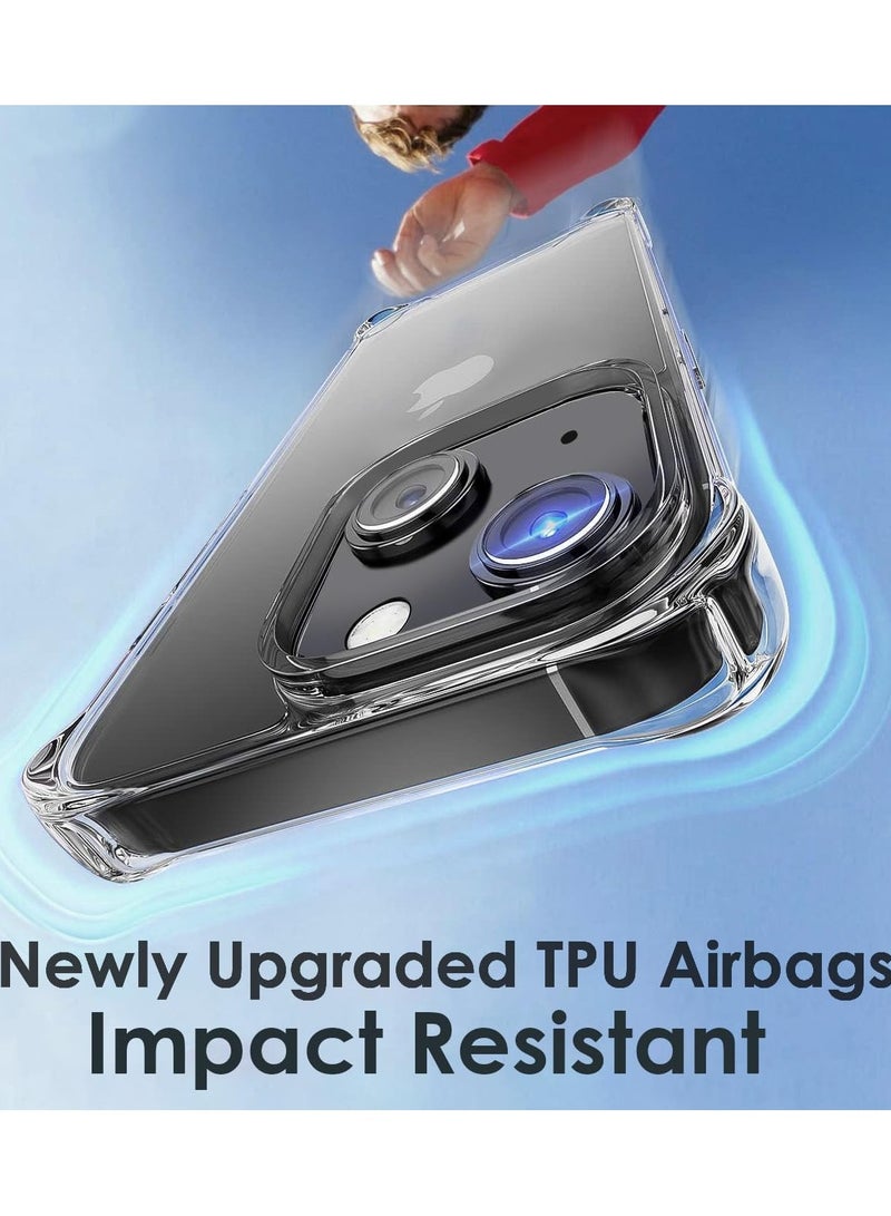 نيو جراب شفاف مقاوم للصدمات لهاتف Apple iPhone 15 - غطاء سيليكون ناعم بتصميم نحيف مع زوايا مبطنة بالهواء ومصد مرن من مادة TPU وحماية ضد الخدش - Image 3