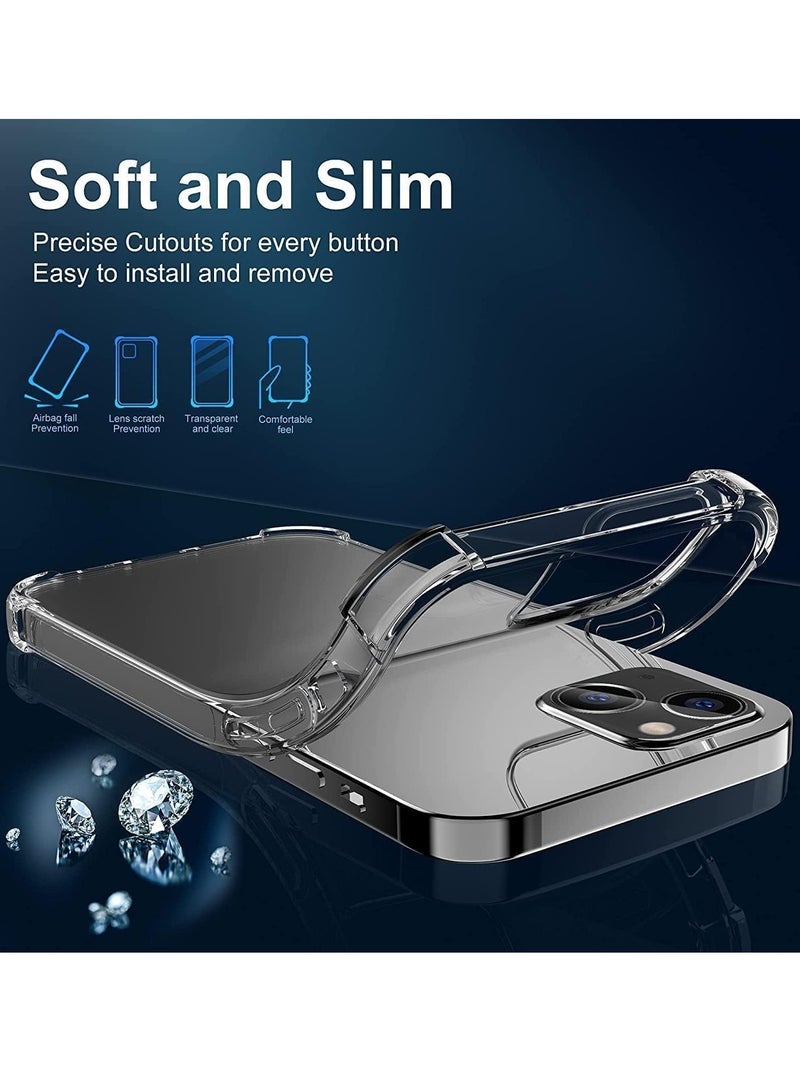 نيو جراب شفاف مقاوم للصدمات لهاتف Apple iPhone 15 - غطاء سيليكون ناعم بتصميم نحيف مع زوايا مبطنة بالهواء ومصد مرن من مادة TPU وحماية ضد الخدش - Image 5