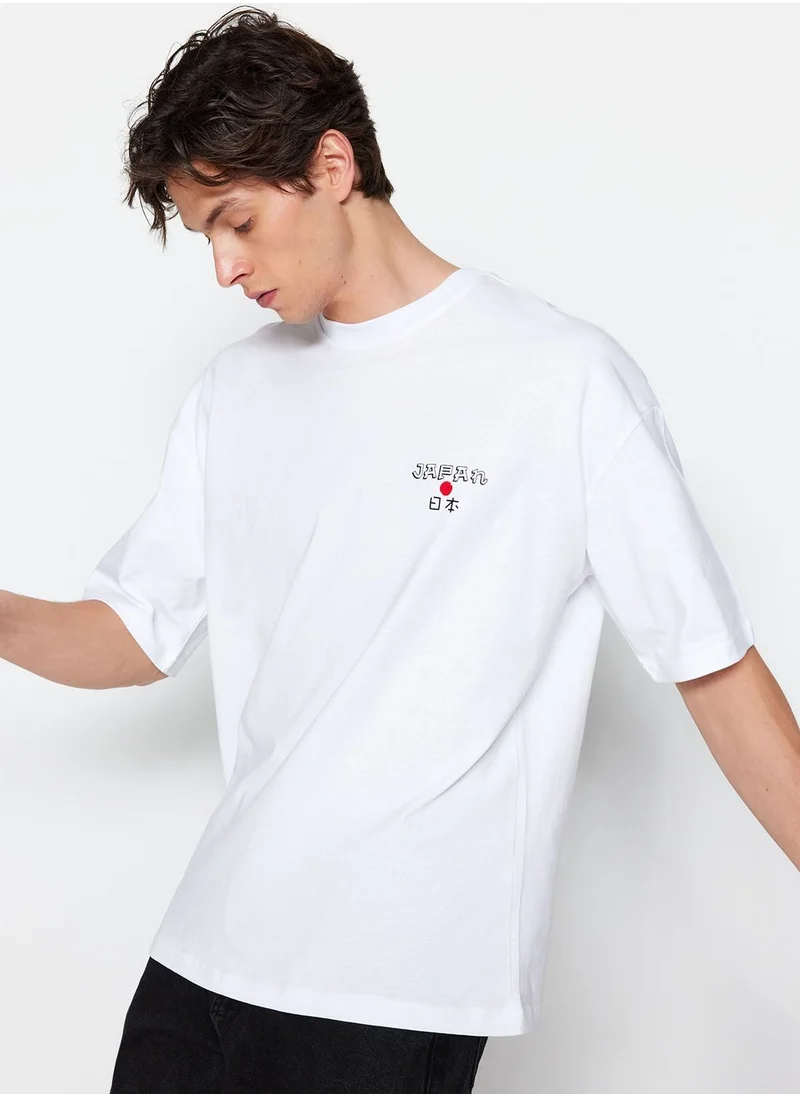 trendyol Graphic Print Crew Neck T-Shirt