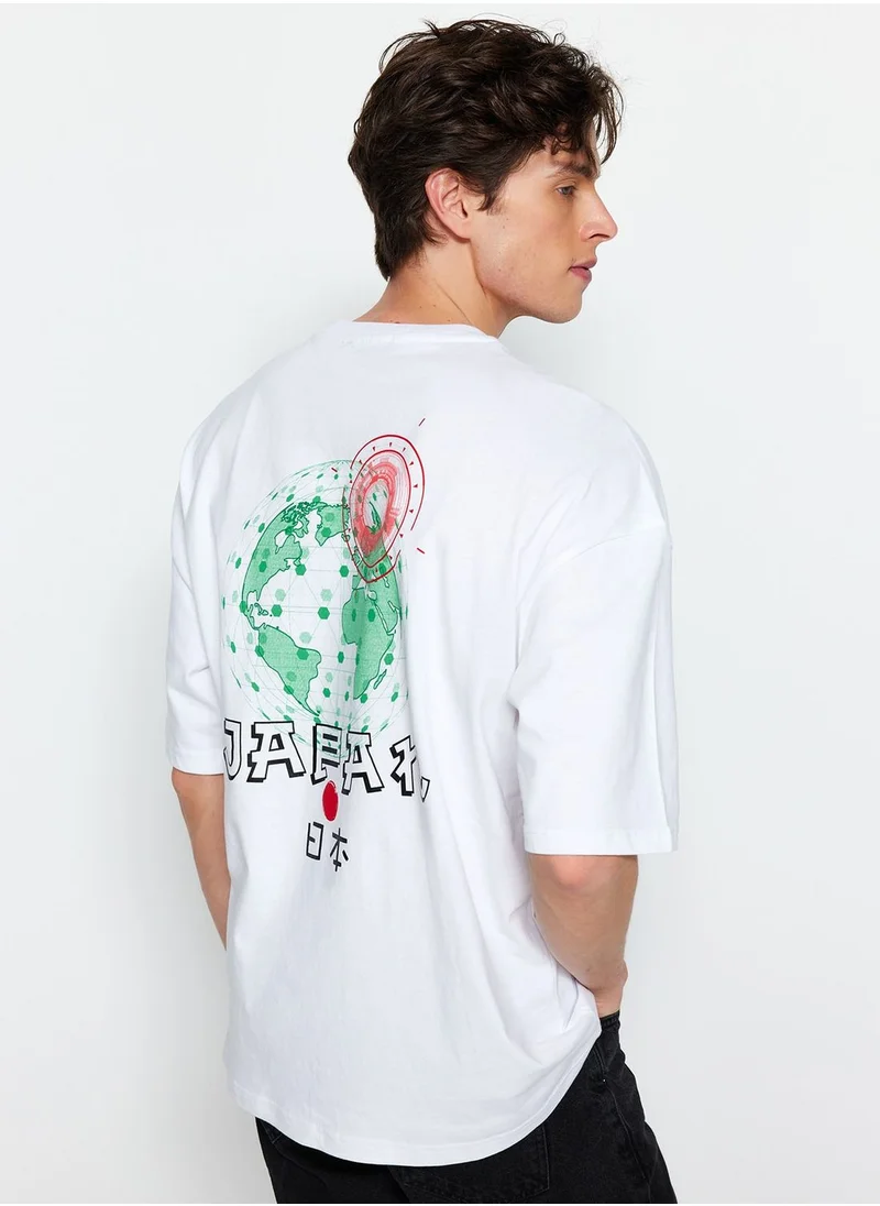 trendyol Graphic Print Crew Neck T-Shirt