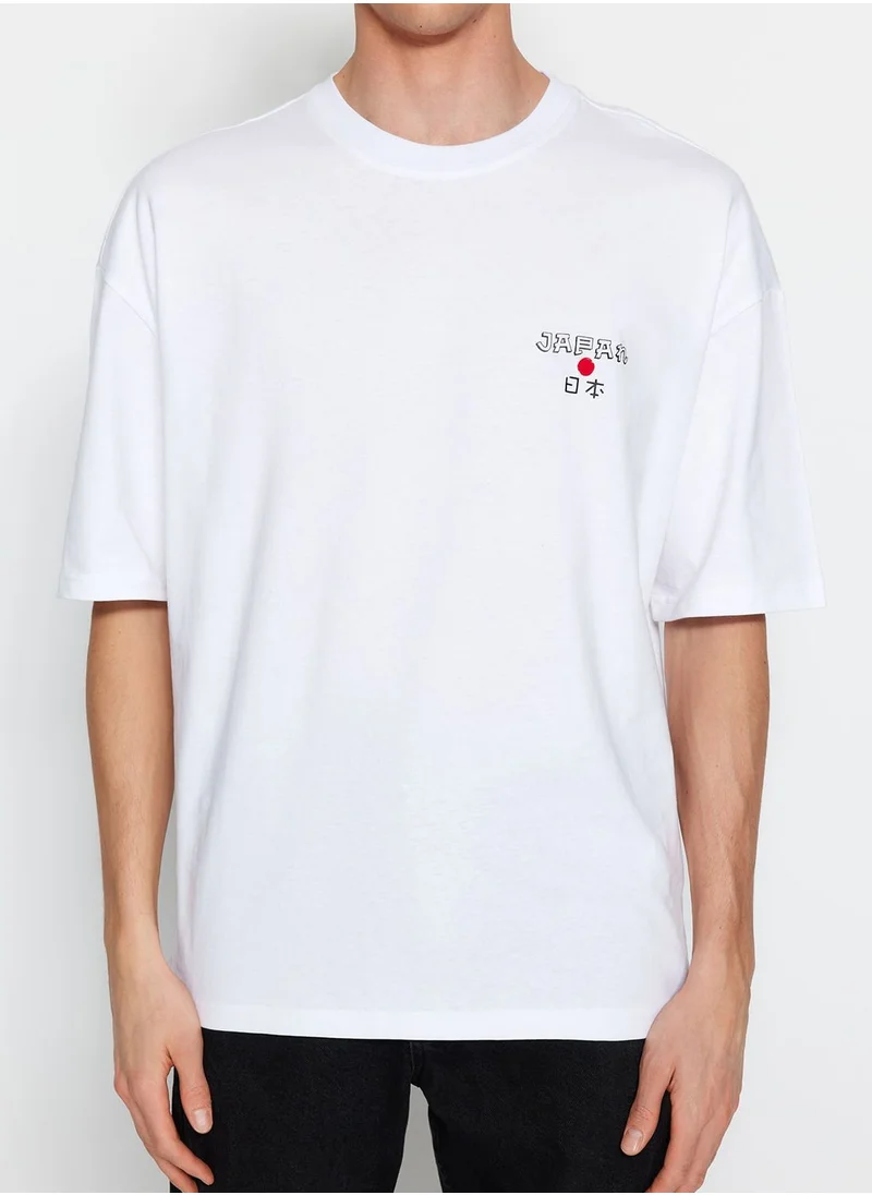 trendyol Graphic Print Crew Neck T-Shirt