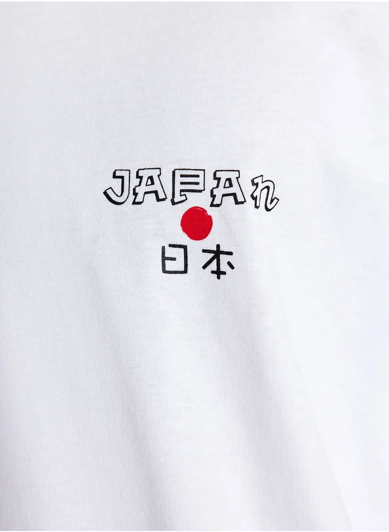 trendyol Graphic Print Crew Neck T-Shirt