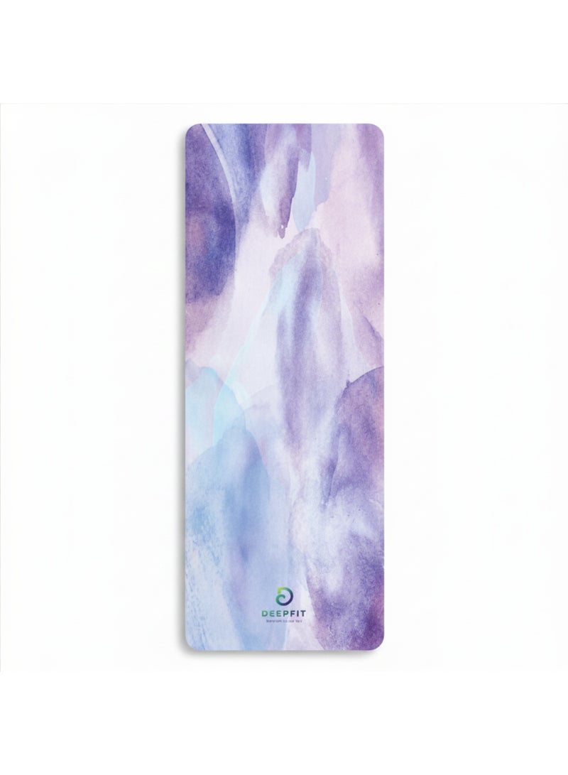DEEPFIT Suede Yoga Mat, Exercise Mat for Yoga, Pilates, Stretching & Home Workout, Non Slip Exercise Fitness Mat with Soft Suede Surface for Men & Women, Eco-Friendly Fitness & Exercise Mat - Image 1