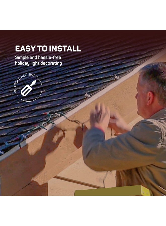 SEWANTA Christmas Light Clips - Set of 400 Mini Clips for Gutters and Shingles - Hanging Outdoor Lights - USA Made - No Tools Required - Image 5