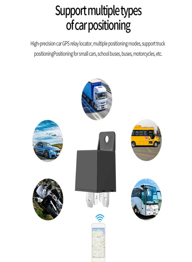 Global Version Relay GPS Tracker Rear Time GSM Locator Anti-theft Cut off Fuel Power System Function - Image 4