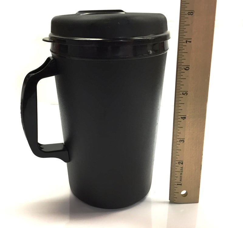 GAMA Electronics 34 Oz ThermoServ Foam Insulated Coffee Mugs - Black - Image 3
