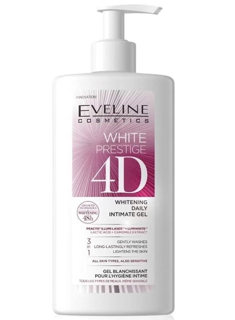 إيفيلين غسول جل يومي لتفتيح المناطق الحساسة وايت برستيج 4 دي من إيفلين - 250 مل