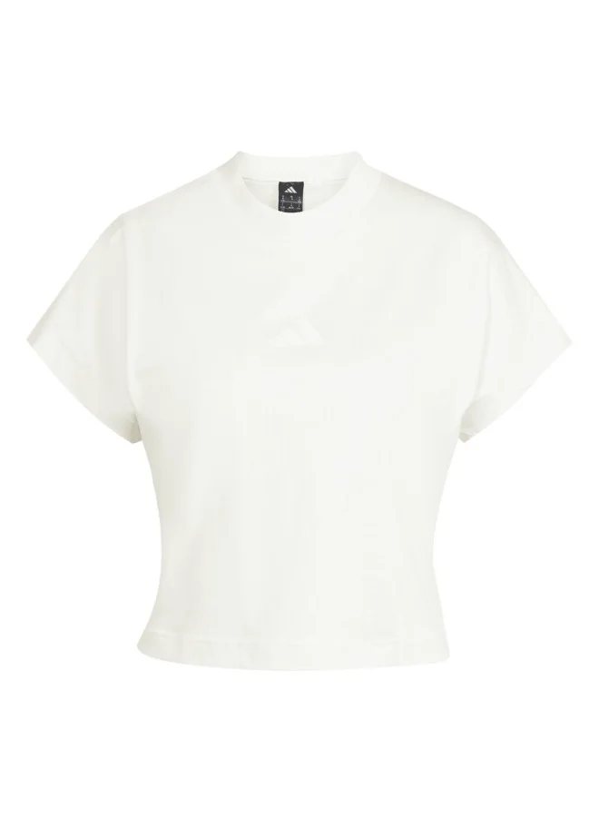 Adidas Adidas W All Szn Tee White T-Shirt (Short Sleeve) T-Shirts For Women