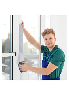 KASTWAVE Weather Stripping Tape, Window Draft Isolation Sealing Film Tape for Doors Windows, AC Seal Air Conditioner Sealing Tape No Residue Waterproof Self Adhesive for Keep Out Cold Air Dust Rain(20m*5cm)  - Image 4