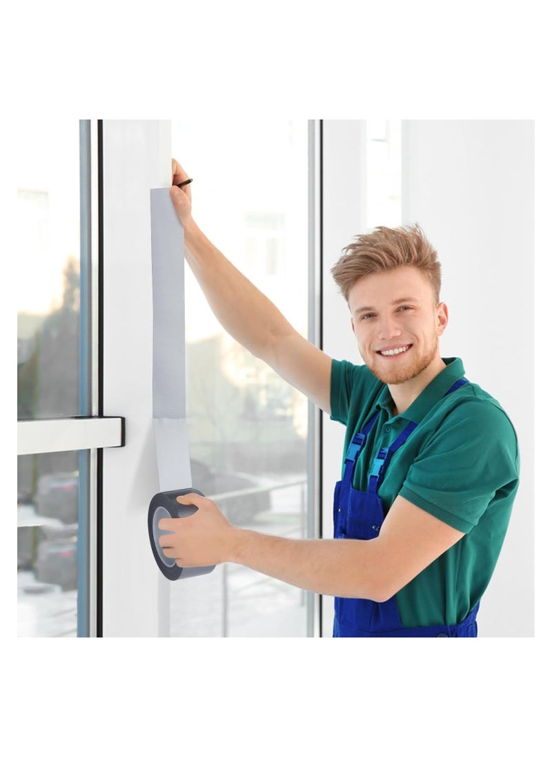 KASTWAVE Weather Stripping Tape, Window Draft Isolation Sealing Film Tape for Doors Windows, AC Seal Air Conditioner Sealing Tape No Residue Waterproof Self Adhesive for Keep Out Cold Air Dust Rain(20m*5cm)  - Image 4