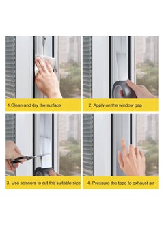 KASTWAVE Weather Stripping Tape, Window Draft Isolation Sealing Film Tape for Doors Windows, AC Seal Air Conditioner Sealing Tape No Residue Waterproof Self Adhesive for Keep Out Cold Air Dust Rain(20m*5cm)  - Image 3