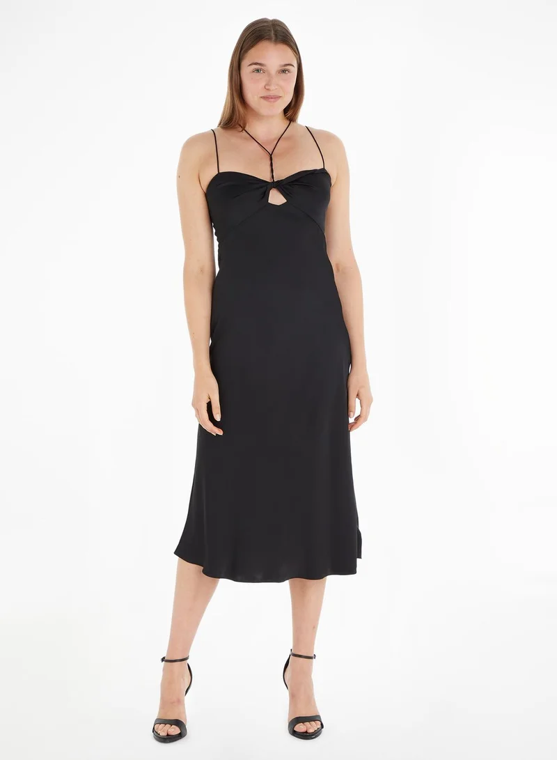 CALVIN KLEIN Strappy Cut Out Detail Dress