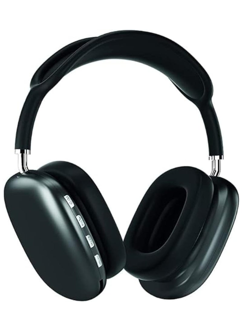 AAS ECOM - P9 Bluetooth Wireless Headset Over-Ear Headphone With Mic (Black) - Image 1