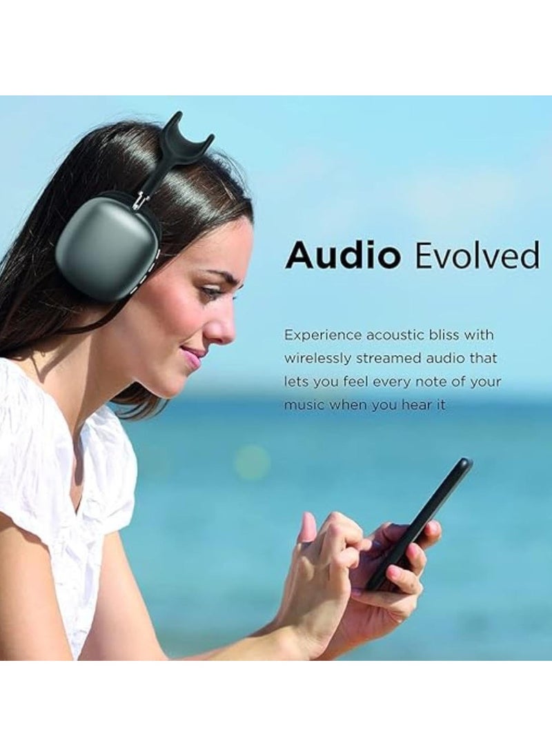 AAS ECOM - P9 Bluetooth Wireless Headset Over-Ear Headphone With Mic (Black) - Image 1