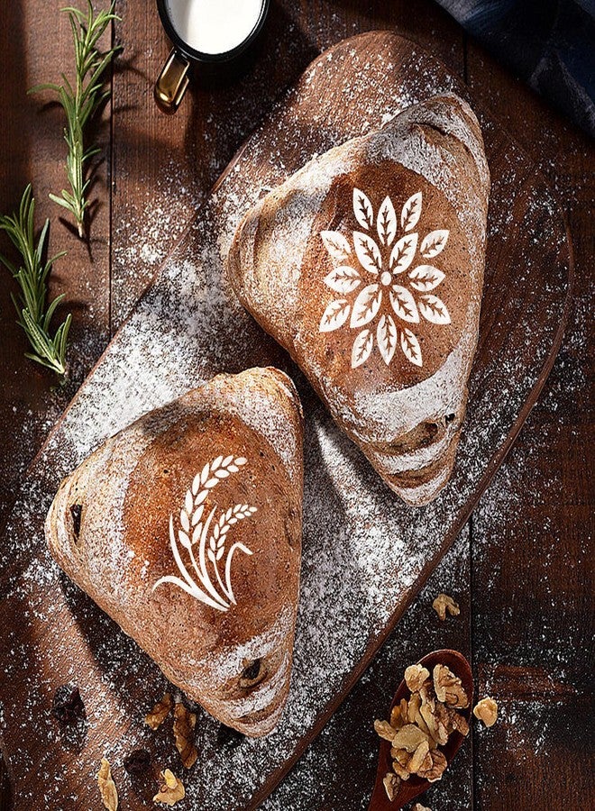Motroce 25PCS Cookie Stencils, Reusable Artisan Bread Stencils for Sourdough 5x5 Inch, Coffee Stencil Templates Mold Tools DIY Craft Template - Image 4