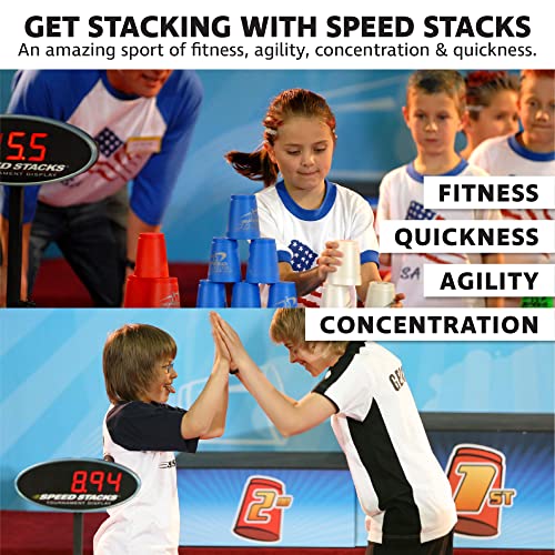 Speed Stacks | Official Sport Stacking Set, Blue - 12 Cups and Holding stem | Top Grade Materials, Low Friction | WSSA Approved - Image 5