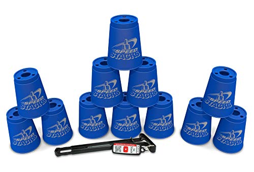 Speed Stacks | Official Sport Stacking Set, Blue - 12 Cups and Holding stem | Top Grade Materials, Low Friction | WSSA Approved - Image 2